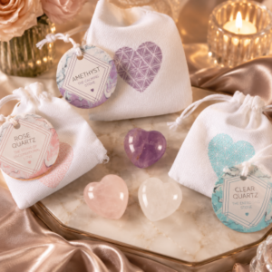 Coffret de Pierres Cœur en Cristal