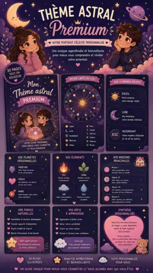 hème Astral Essentiel – Portrait Céleste Personnalisé