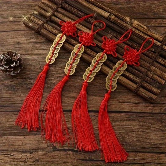 Lot de 4 suspensions Feng Shui avec 20 pièces décoratives