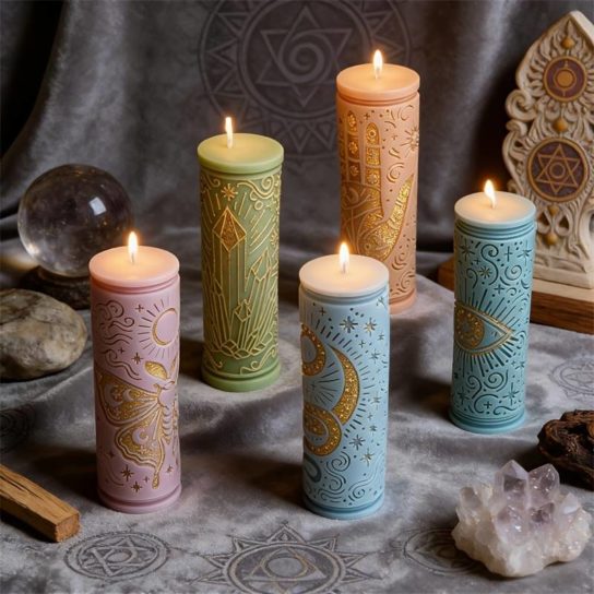Moule à bougie en silicone – motif spirituel au choix