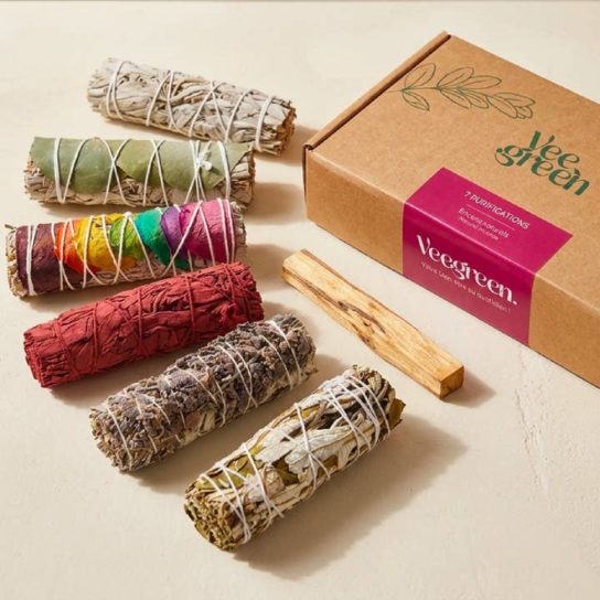 Coffret de fumigation Veegreen avec fagots botaniques et Palo Santo