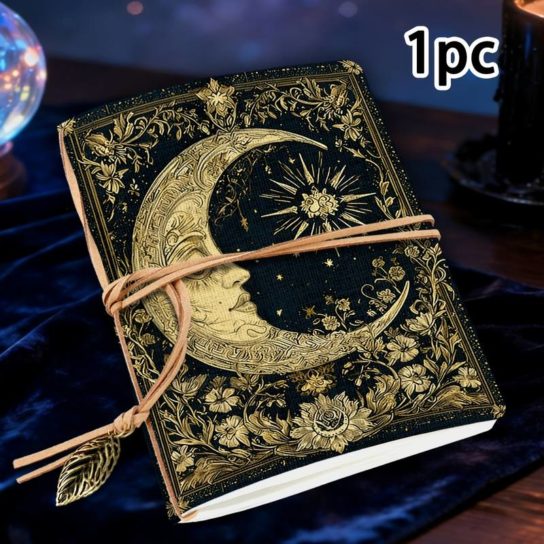 Carnet vintage Lune A5 – 80 pages vierges