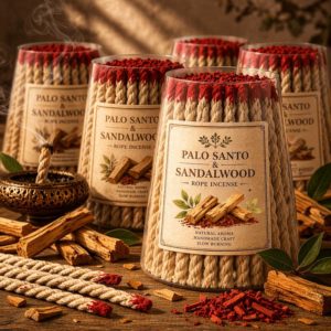 Encens en corde au parfum de santal – 37 pièces