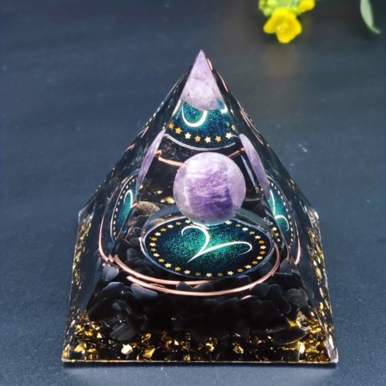 Pyramide décorative Orgonite du Zodiaque